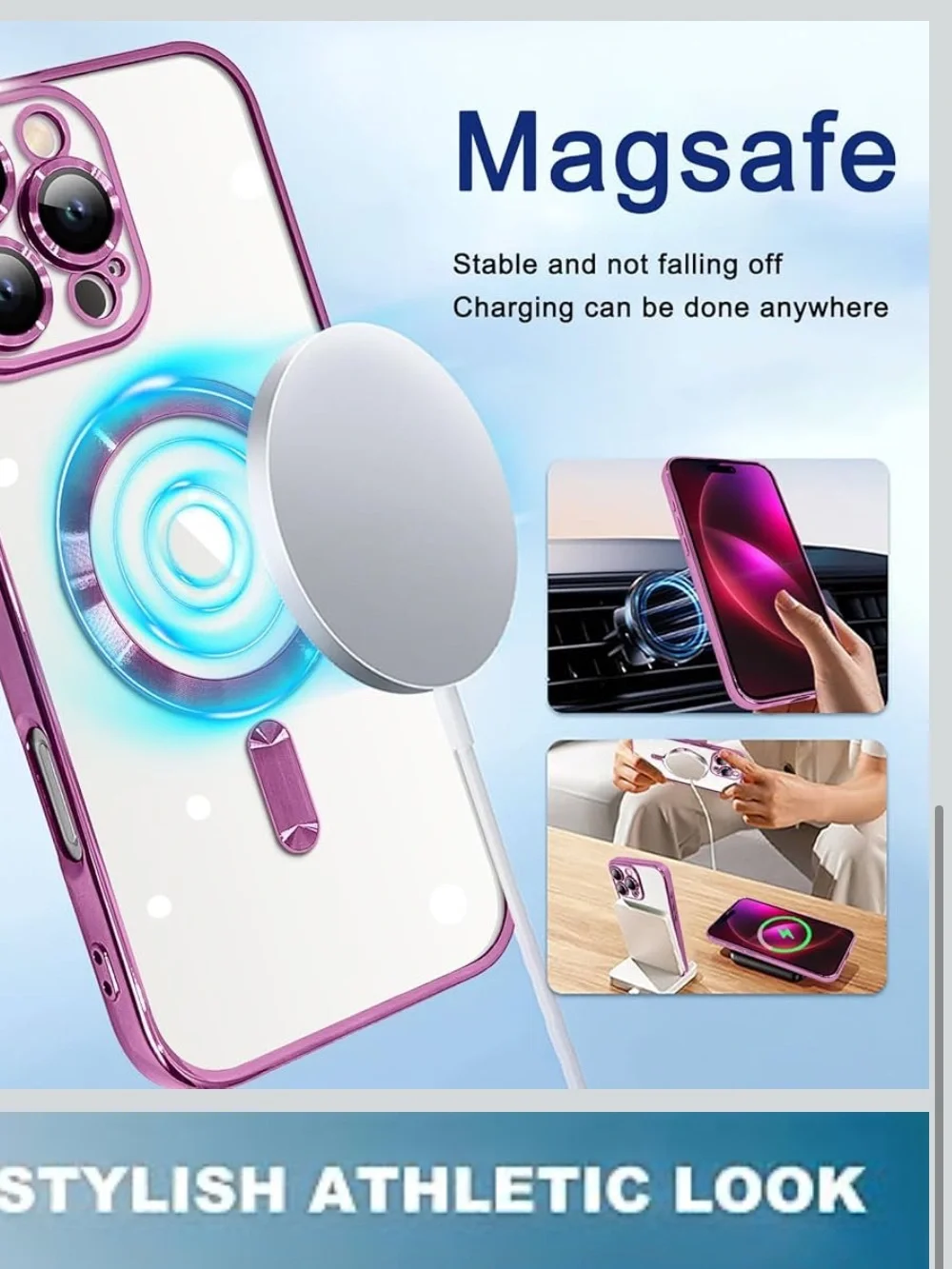 ZIYE Magnetic Case Made for iPhone 16 Pro Max 6.9 Inch MagSafe Pink